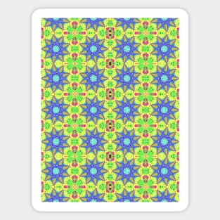 Neon Floral Pattern Sticker